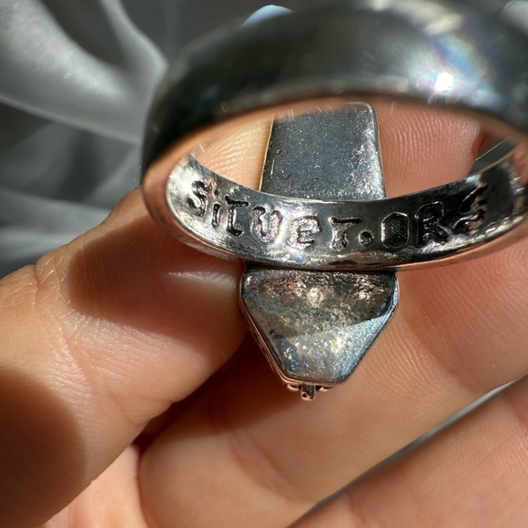 Halloween Vintage Silver Gothic Coffin Ring vampire skull - Picture 10 of 14